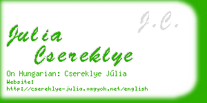 julia csereklye business card