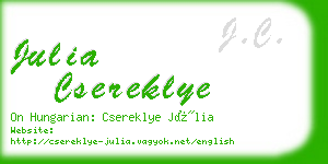 julia csereklye business card